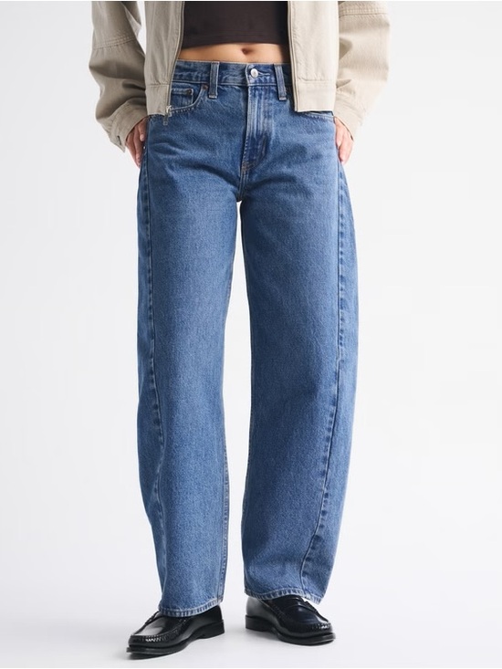 Abercrombie & Fitch Denim - Abercrombie & Fitch Women’s The Barrel Jeans Mid Rise Curve Love Size 32/14L EUC